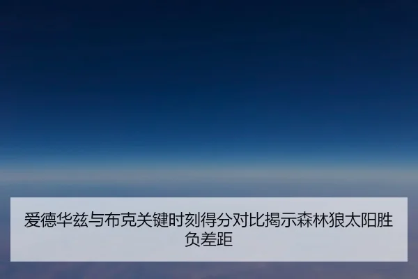 爱德华兹与布克关键时刻得分对比揭示森林狼太阳胜负差距